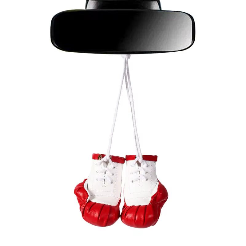 Car Boxing Gloves Pendant Mini PU Leather Boxing Gloves Keychain Decorative Multifunctional Car Interior Decor Accessories Bag