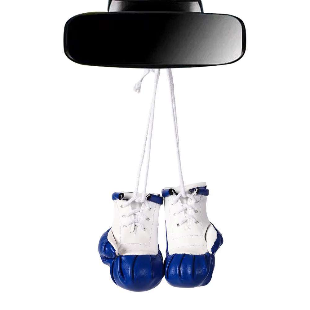 Car Boxing Gloves Pendant Mini PU Leather Boxing Gloves Keychain Decorative Multifunctional Car Interior Decor Accessories Bag