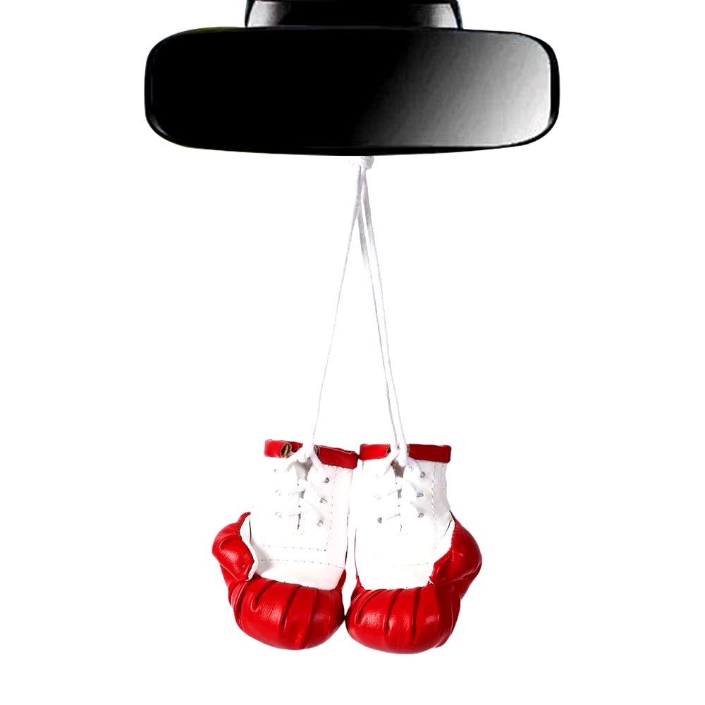 Car Boxing Gloves Pendant Mini PU Leather Boxing Gloves Keychain Decorative Multifunctional Car Interior Decor Accessories Bag