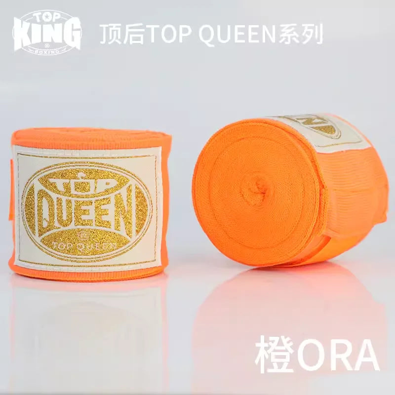 TOP KING BOXING SEMI STRETCH BOXING HANDWRAPS 5M MMA COMBAT Bandage Sanda Hand Wrapping Band Thai Boxing Gloves Hand Protec