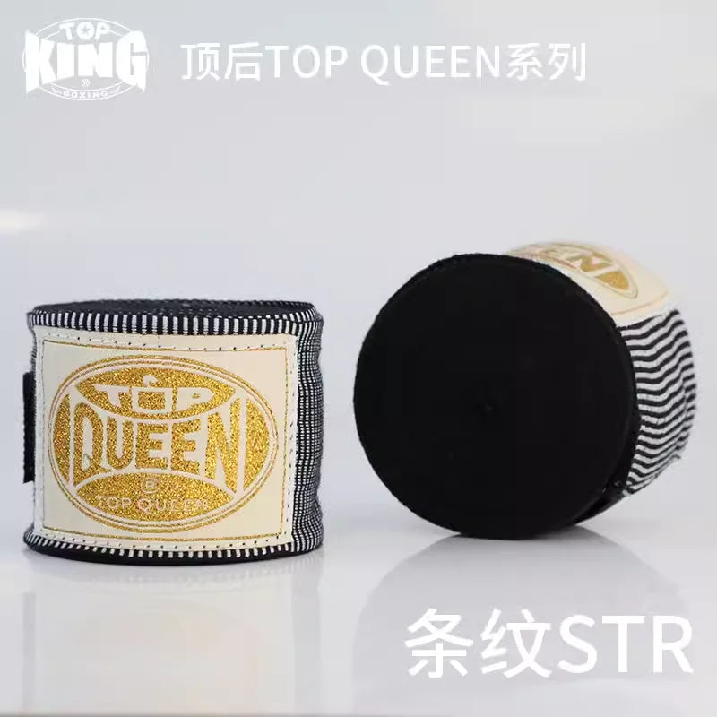 TOP KING BOXING SEMI STRETCH BOXING HANDWRAPS 5M MMA COMBAT Bandage Sanda Hand Wrapping Band Thai Boxing Gloves Hand Protec