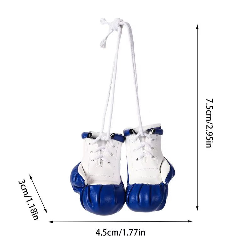 Car Boxing Gloves Pendant Mini PU Leather Boxing Gloves Keychain Decorative Multifunctional Car Interior Decor Accessories Bag
