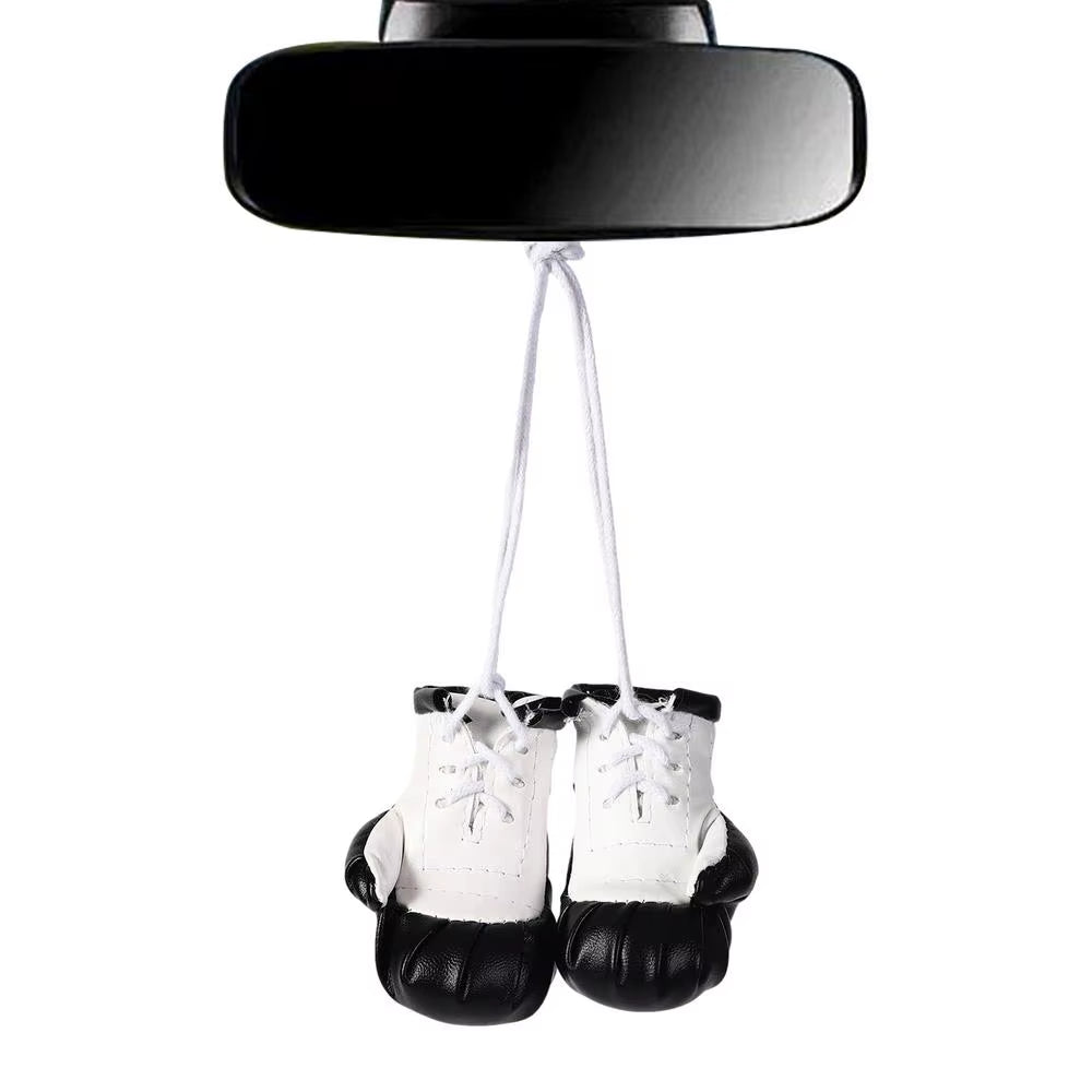 Car Boxing Gloves Pendant Mini PU Leather Boxing Gloves Keychain Decorative Multifunctional Car Interior Decor Accessories Bag