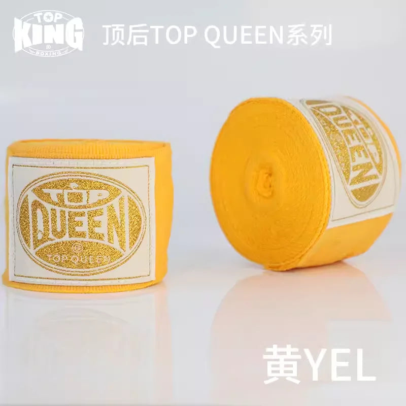 TOP KING BOXING SEMI STRETCH BOXING HANDWRAPS 5M MMA COMBAT Bandage Sanda Hand Wrapping Band Thai Boxing Gloves Hand Protec